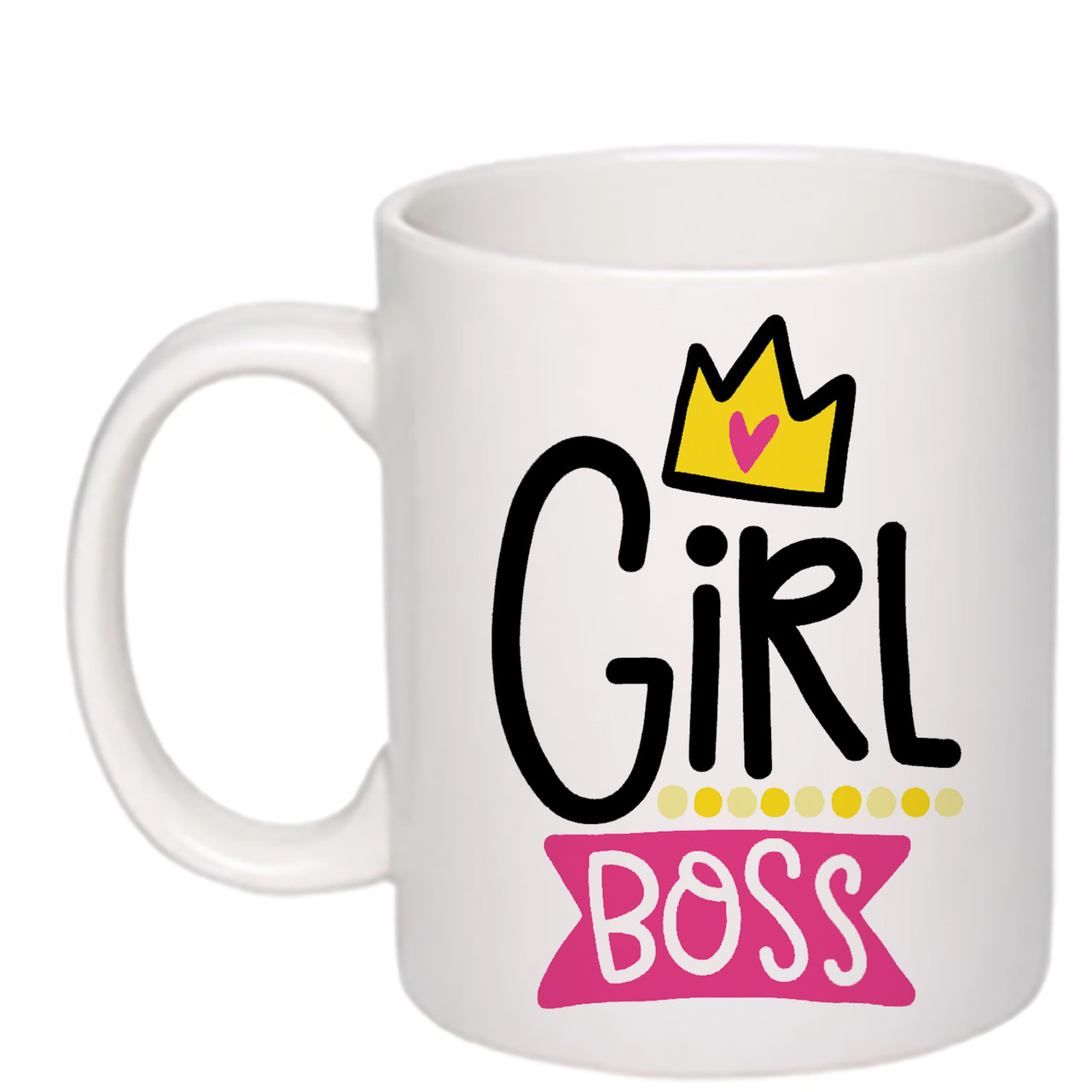 Чашка з друком "Girl boss" 330 мл (колір білий) (24030)