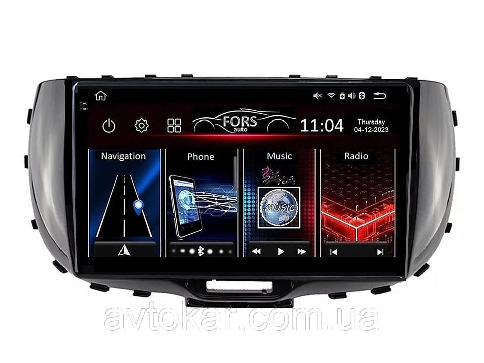 Штатна магнітола FORS.auto FS 2 ULTRA для Kia Soul (2+32Gb, 9") 2019-2022