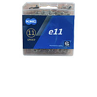 Ланцюг KMC e11 Silver 1/2 X 11/128 122 ланок з замком в боксі