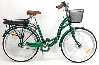Електровелосипед Dorozhnik Akvamarin 26" (36 V 500 W, 18000 Ah) 2025 рік  ПЛАСТИКОВИЙ БОКС
