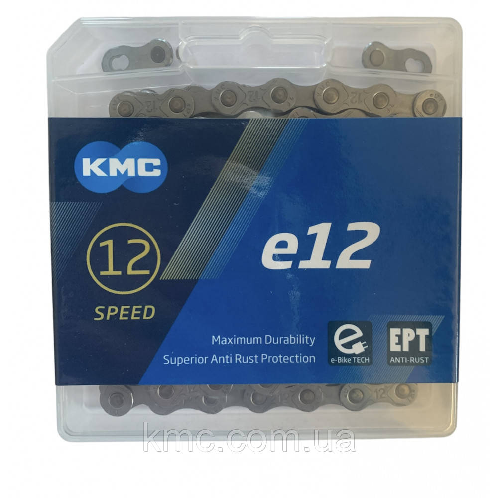 Ланцюг KMC e12 EPT 1/2 X 11/128 130 ланок з замком в боксі