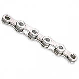 Ланцюг KMC e9 Silver 1/2 X 11/128 122 ланок з замком в боксі, фото 4