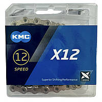 Ланцюг KMC X12 Silver 1/2 X 11/128 126 ланок з замком в боксі