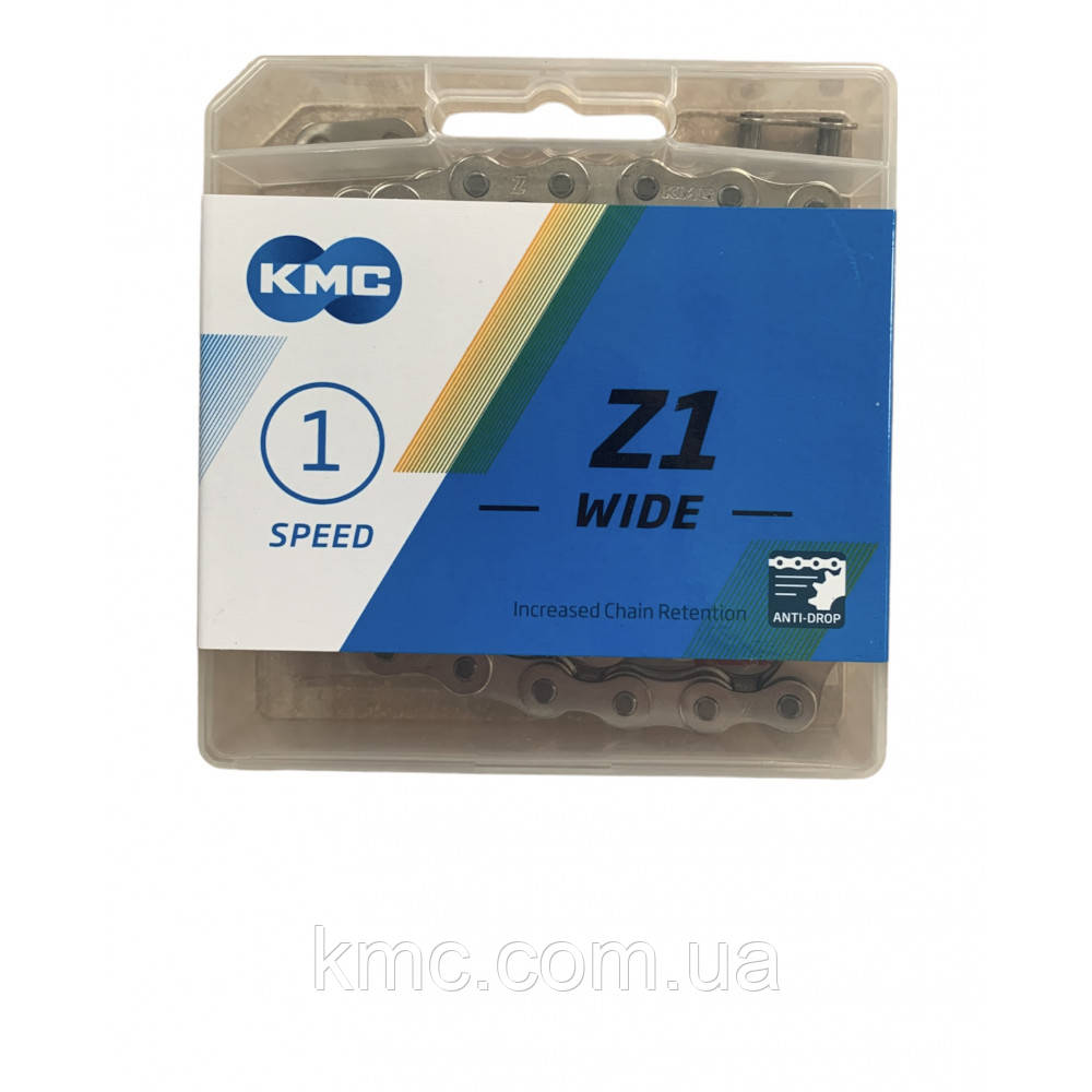 Ланцюг KMC Z1 Wide Silver 1/2 X 1/8 112 ланок з замком в боксі