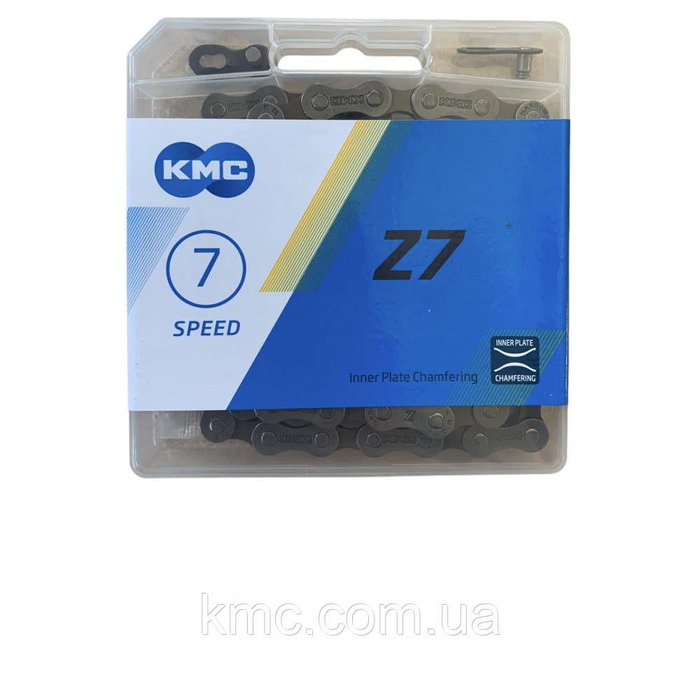 Ланцюг KMC Z7 Gray/Brown 1/2 X 3/32 114 ланок з замком в боксі