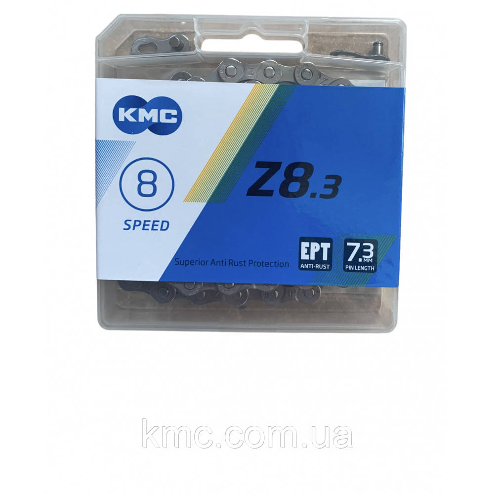 Ланцюг KMC Z8.3 EPT (антикорозійний захист) 1/2 X 3/32 114 ланок з замком в боксі