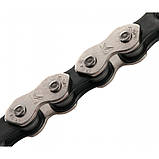 Ланцюг KMC К1 BMX/FIX Silver/Black 1/2 X 1/8 110 ланок з замком в боксі, фото 4