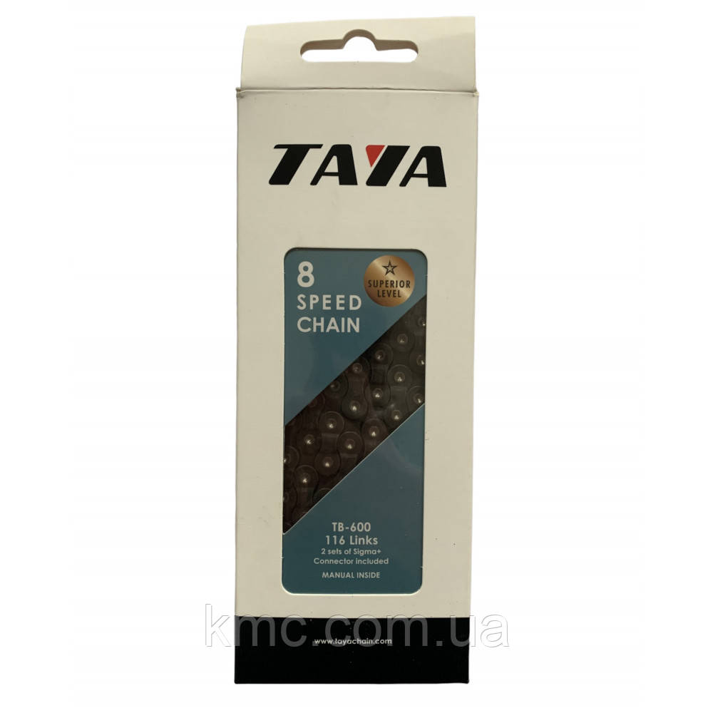 Ланцюг TAYA 8 Black 1/2 x 3/32 116 ланок TB600 з замком в боксі
