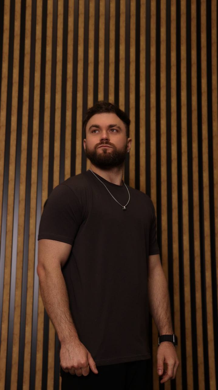 Футболка чоловіча IceMan 0145 Т.КОРИЧНЕВА 95% бавовна 5% еластан M(Р), фото 1