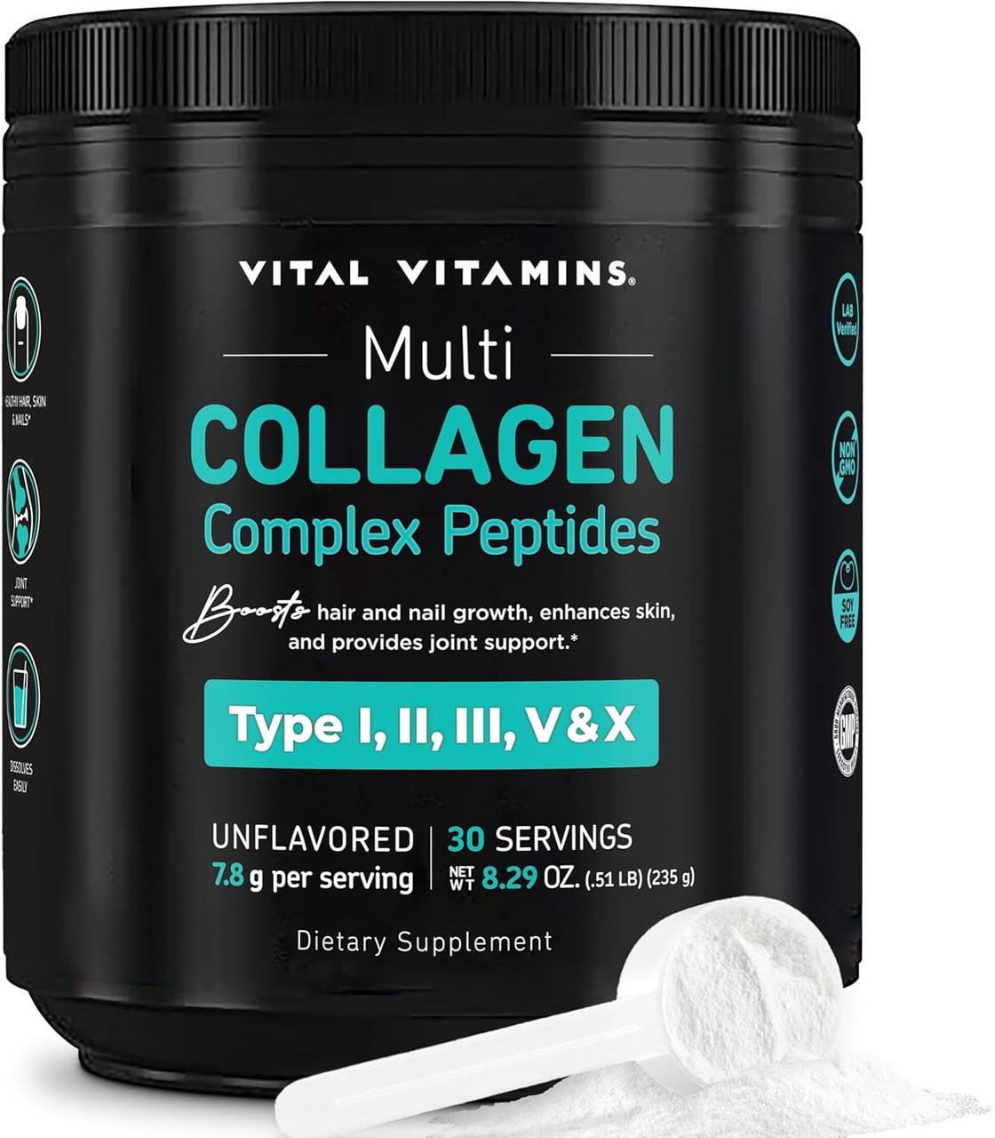 Vital Vitamins Multi Collagen Peptides 30 Servings