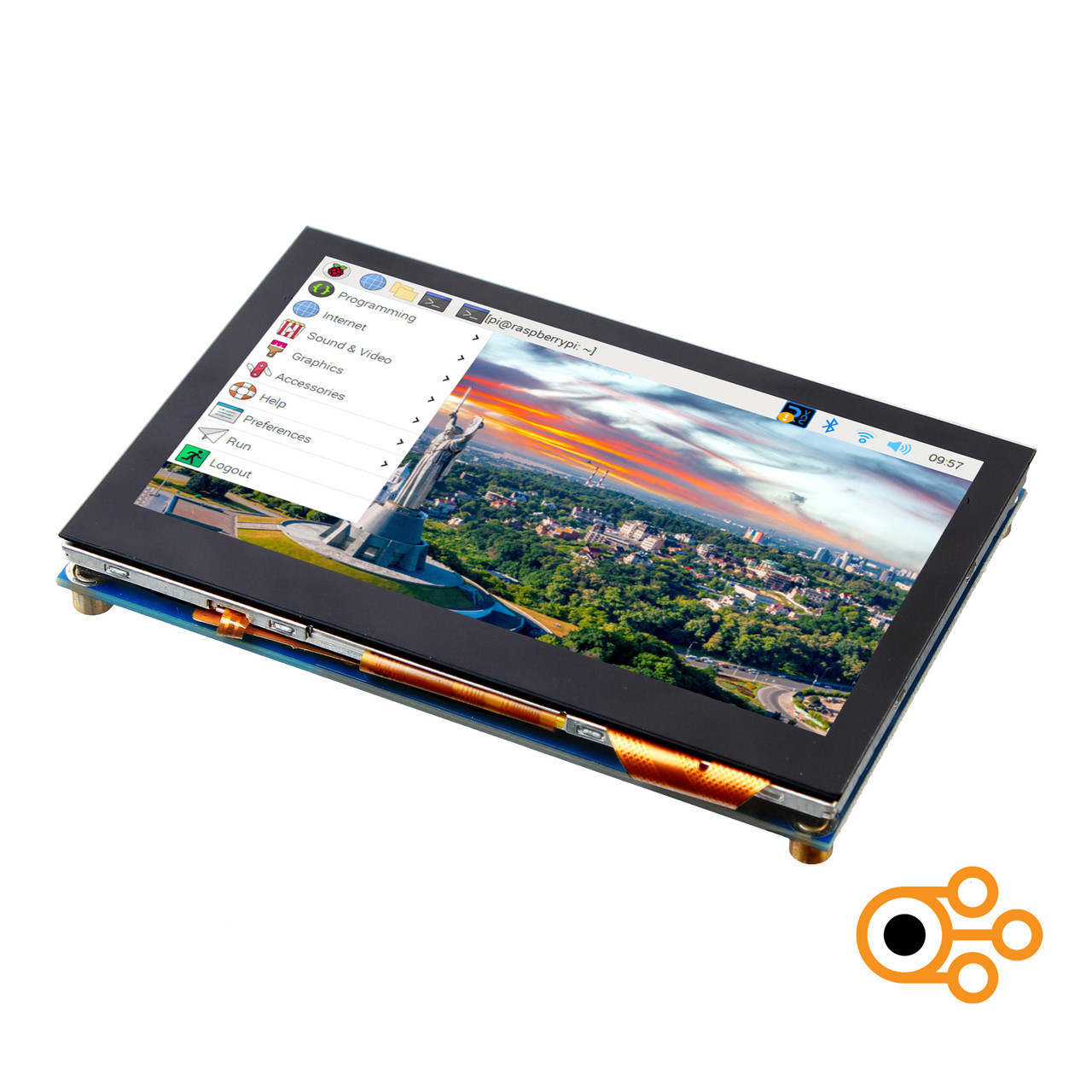 Дисплей Waveshare LCD 4,3” для Raspberry Pi (800×480 / DSI / Touch), фото 1