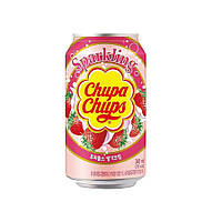 Напиток газированный со вкусом леденцов Chupa Chups Клубника со сливками 0.345 л