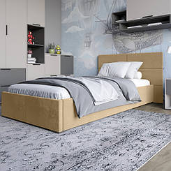 Полуторне ліжко LION Краш Лілі 02 велюр (Бежевий) 120х200 см (LION-044166)