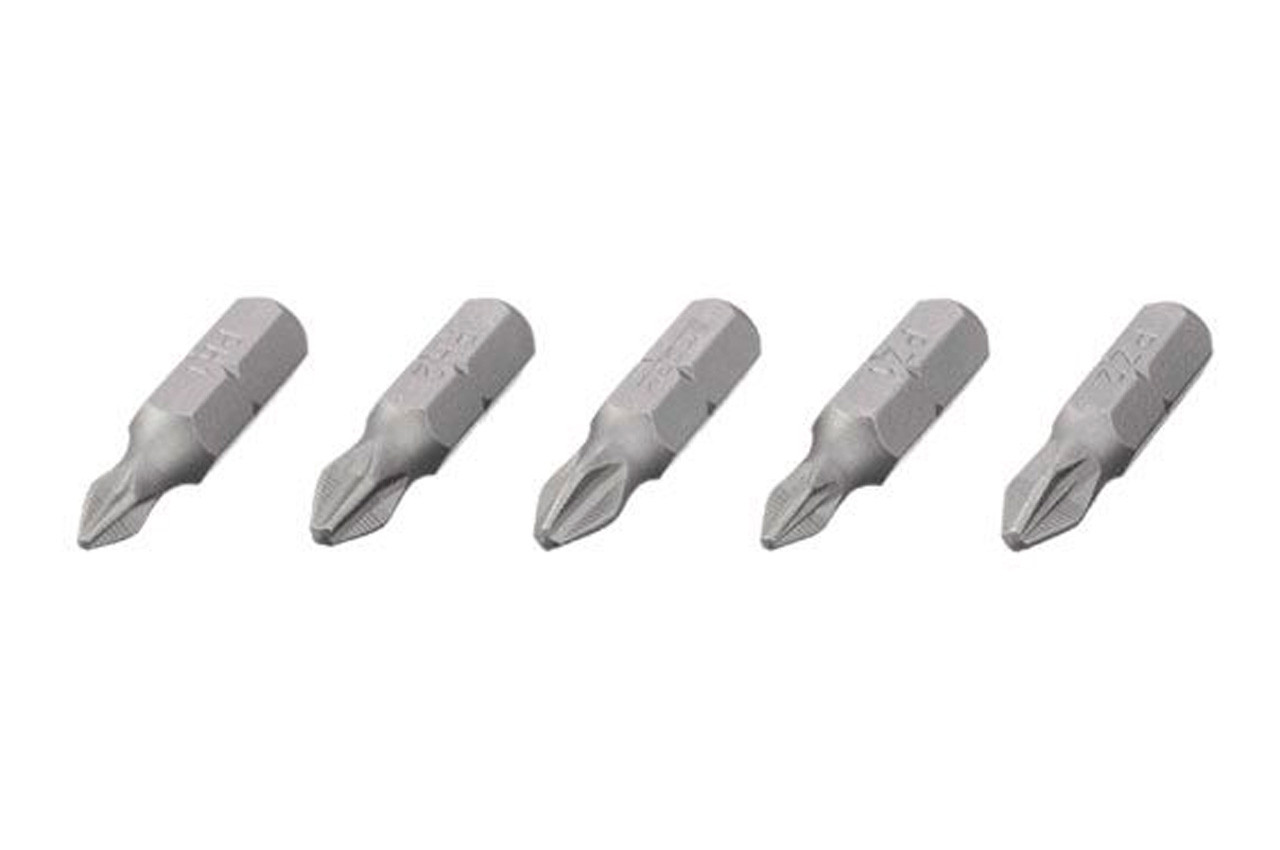 Набор бит Intertool PH1 x PH2 x PZ1 x PZ2 x 25 мм Storm (5 шт.) (VT-0210)