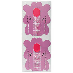 Форми для нарощування DNKa Paper Builder Nail Forms Long, 100 шт. (рожевий)