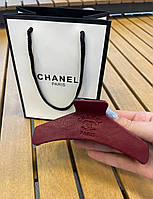 Шанель заколка "краб" бордо