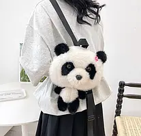 Рюкзак сумка Панда плюшевий з лапками м'яка іграшка аніме 30 см чорно-білий