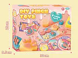 Набір для творчості створення сквішів слаймів таба лапка квіти фрукти в подарунковій коробці для дівчинки, фото 3