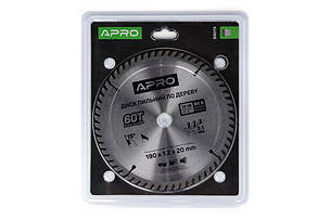 Диск пильний по дереву 190х20 для циркулярної пили точний різ для домашніх майстрів