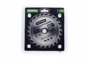 Диск пильний по дереву 125 мм 24 зуба для циркулярної пилки стальний для точного різання деревини