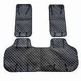 Накидки на сидіння з Алькантари PREMIUM Чорні - червона нитка - повний комплект ОРИГІНАЛ ПОЛЬЩА, фото 5