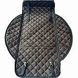 Накидки на сидіння з Алькантари PREMIUM Чорні - червона нитка - повний комплект ОРИГІНАЛ ПОЛЬЩА, фото 8