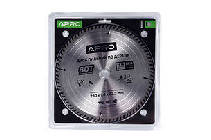 Диск пильний по дереву 230х22,2 для циркулярної пили високоякісний для точного різання деревини