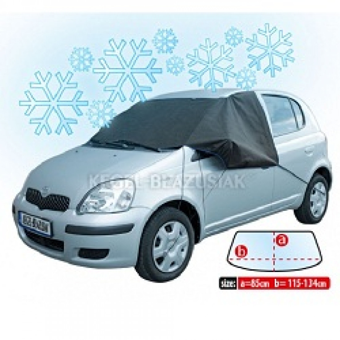 Чохол захисний від замерзання на лобове скло автомобіля 85 см Х 115-134см, фото 1