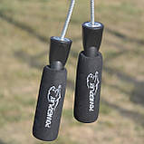 Скакалка швидкісна з підшипниками PowerPlay 4209 Sport Jump Rope Чорна (3m.), фото 7