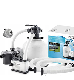 Intex 26680 хлоргенератор 11 г/г + пісочний фільтр-насос 10 000 л/год