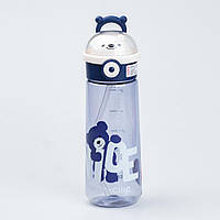 Пляшка для води Nice 620 мл із кришкою фліп топ на защіпці, синій