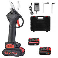 Мощный Аккумуляторный секатор в чемодане с 2 акб 48V Садовый секатор Электросекатор