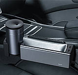 Автомобільний органайзер Baseus Deluxe Metal Armrest Console Organized CRCWH-A01 2 USB 5V/2A Чорний, фото 6