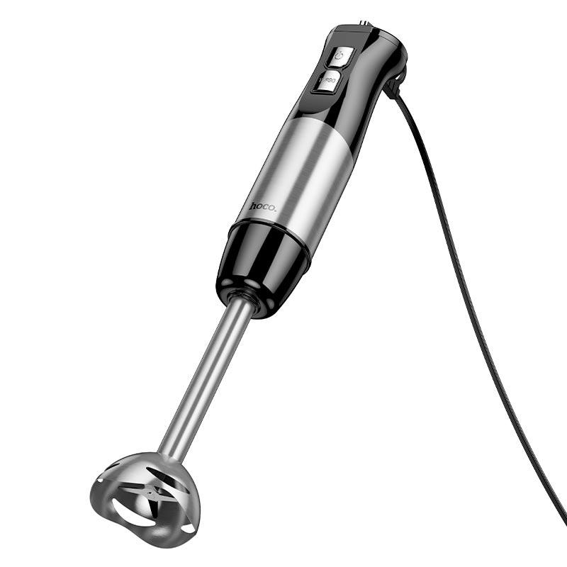 Ручний блендер HOCO 6-in-1 handheld blender HE31 |1000W, 5 mode, 500+600ml cap| сріблястий