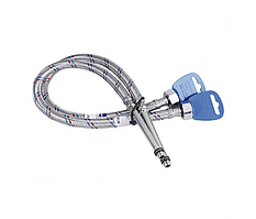 SD М10 L50 Гнучка підводка Шланги вода неіржавке обплетення довгий штуцер (2шт) SD396W50L