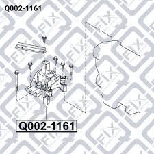 Подушка двигуна передня права гідравлічна Q-FIX Q002-1161 X-TRAIL 11210-JG01D