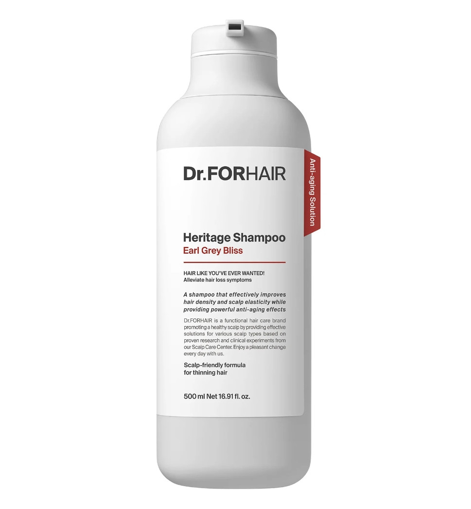 Лікувальний шампунь для тонкого, ослабленого волосся Dr.Forhair Heritage Shampoo Earl Grey Bliss 500 мл