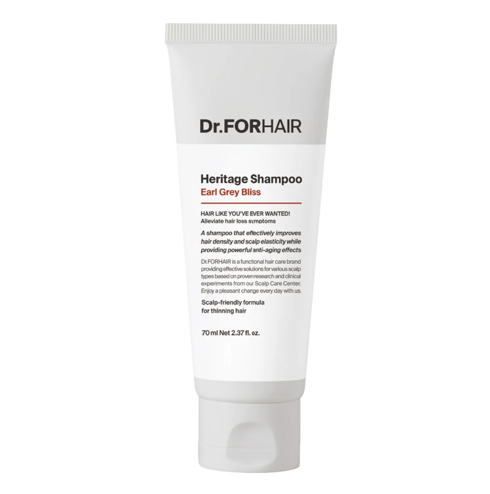 Лікувальний шампунь для тонкого, ослабленого волосся Dr.Forhair Heritage Shampoo Earl Grey Bliss 70 мл