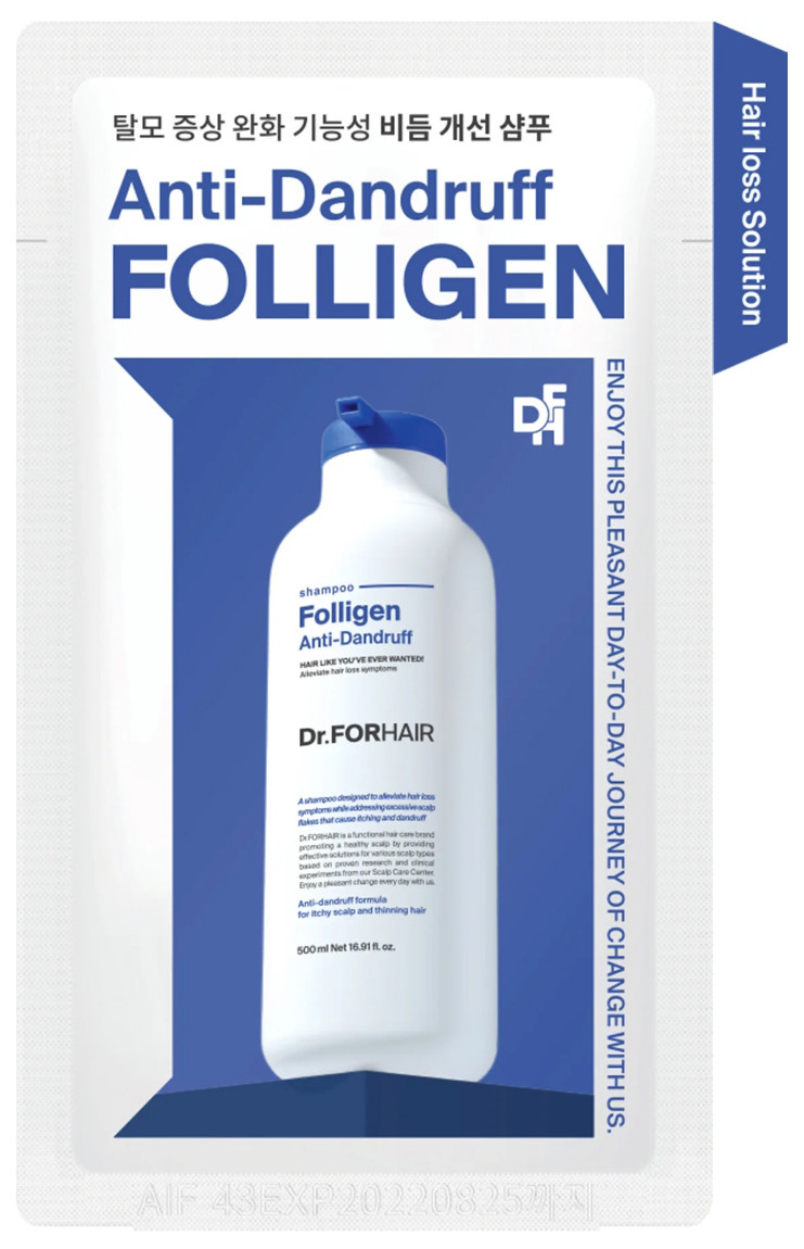 Шампунь проти лупи для пошкодженого волосся Dr.Forhair Folligen Anti-Dandruff Shampoo 10 мл