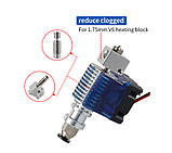 Термобар'єр E3D V6 біметалічний (Мідь-Титан) з різьбами M7X1–M6X1 для боуден 3Д-принтера, фото 8