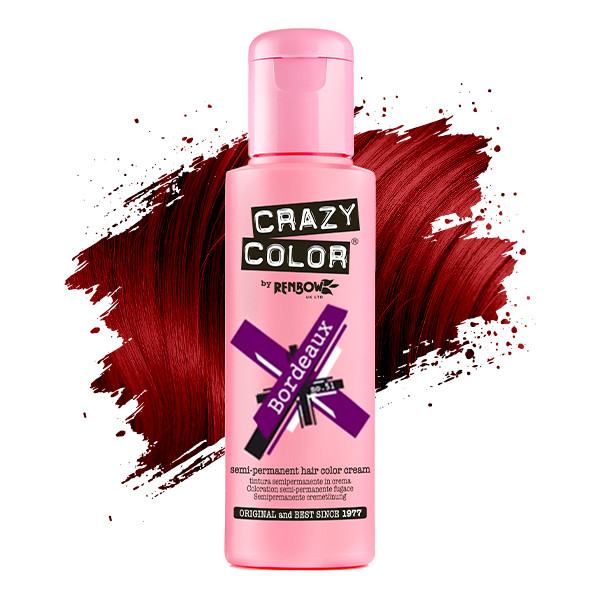 Тінт-фарба для волосся №51 бордо Crazy Color, 100 мл
