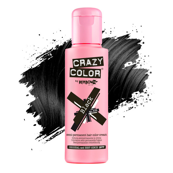 Тінт-фарба для волосся №30 чорний, Crazy Color, 100 мл