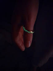 Перстень Володаря Перснів з рунами, що світяться зеленим у темряві | Розімр12, Ø21,5 мм, фото 4