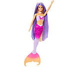 Barbie Dreamtopia Mermaid Malibu HRP97 Лялька Барбі Русалочка Дрімтопія Кольорова магія, фото 4