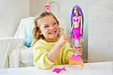 Barbie Dreamtopia Mermaid Malibu HRP97 Лялька Барбі Русалочка Дрімтопія Кольорова магія, фото 7