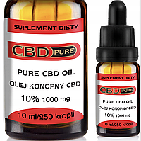 Конопляное масло CBD Pure 10% (1000 мг) Сертифицированный CBD-экстракт 10 мл