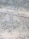 Шпалери вінілові 10 × 0.53 м 5766-10, класичні сірі з квітковим орнаментом для вітальні, спальні, кабінету, фото 5