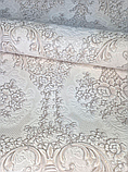Шпалери вінілові 10 × 0.53 м 5766-01, класичні бежеві з квітковим орнаментом для спальні, вітальні, кабінету, фото 6