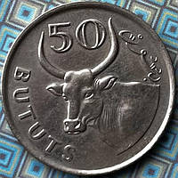 Монета Гамбії 50 бутут 1971 р.