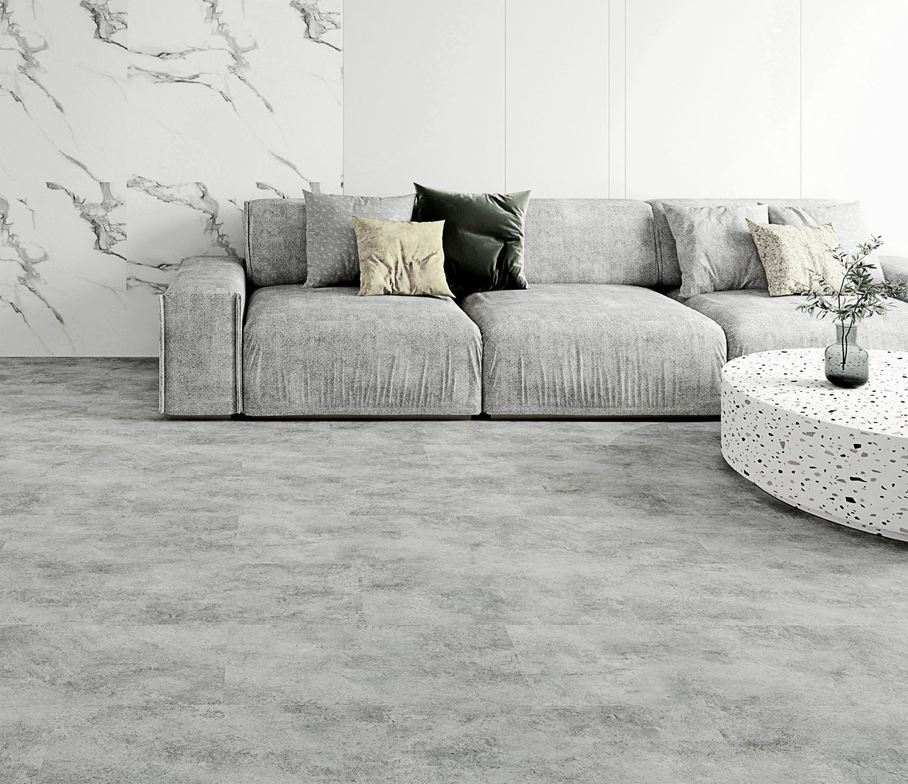 Вінілова підлога SPC StoneX Бетон Світлий 33 клас 5мм з підкладкою, фото 1